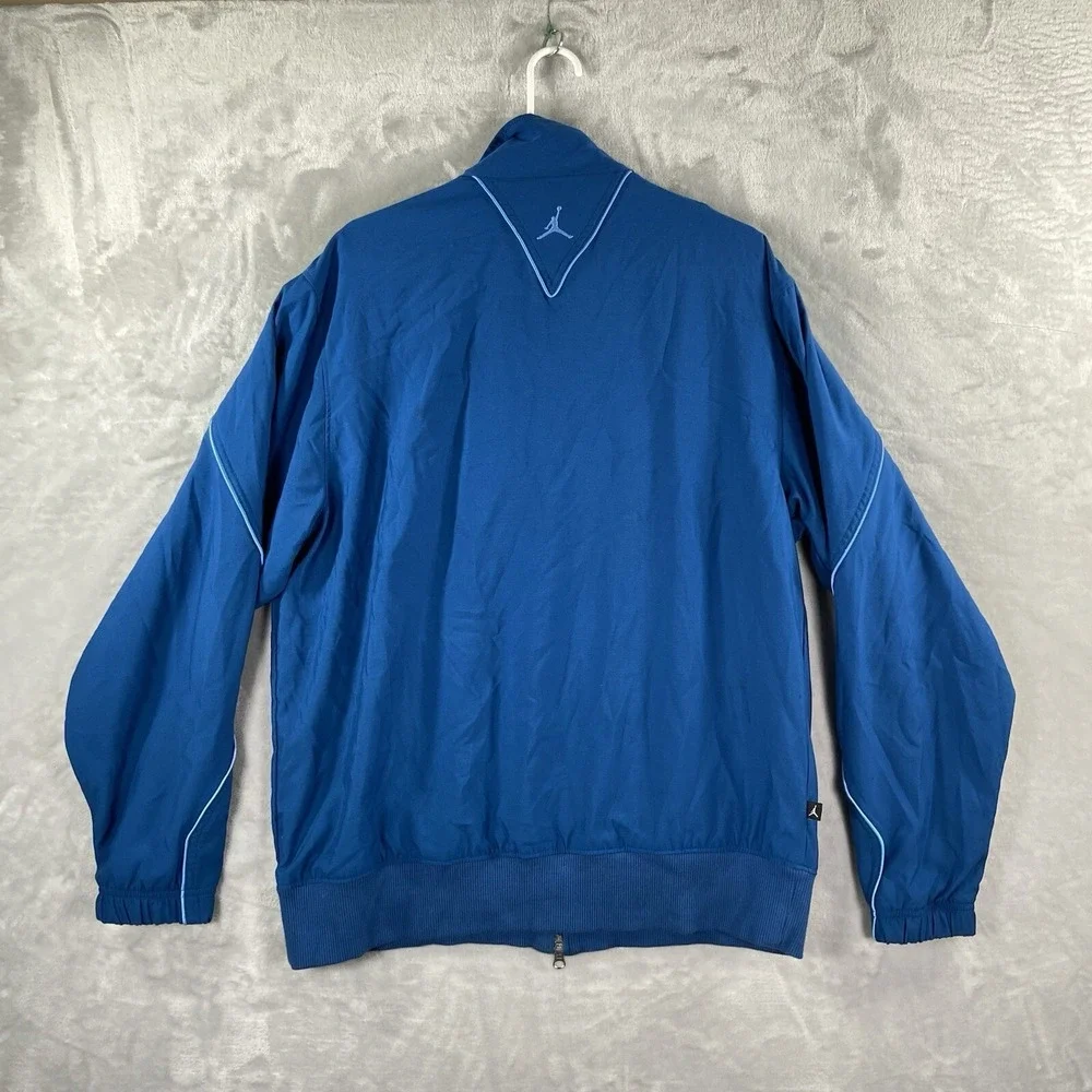 Air Jordan Jacket Mens Medium Mesh Lined Windbreaker Full Zip Activewear Blue